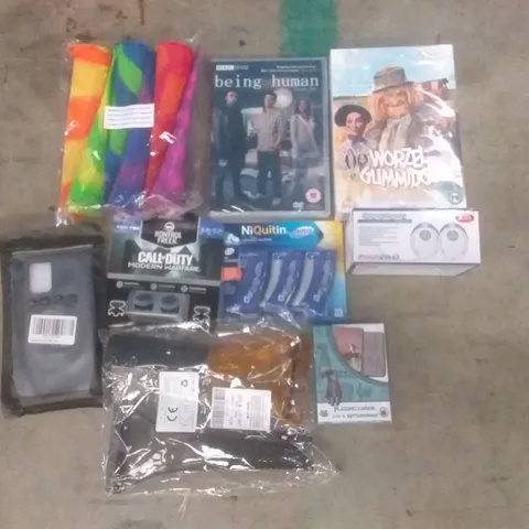 PALLET OF ASSORTED ITEMS INCLUDING SILICONE ICE LOLLY MOLDS, CONVERSION INSECT REPELLENT, BEING HUMAN SEASON 1 DVD, ICE SCRAPPERS, CAT PLAYING CARDS, PHONE CASE