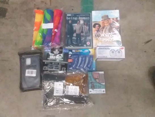 PALLET OF ASSORTED ITEMS INCLUDING SILICONE ICE LOLLY MOLDS, CONVERSION INSECT REPELLENT, BEING HUMAN SEASON 1 DVD, ICE SCRAPPERS, CAT PLAYING CARDS, PHONE CASE