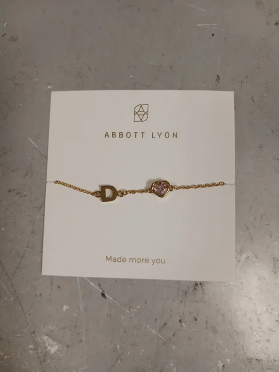 ABBOTT LYON PERSONALISED HEART PENDANT BRACELET 