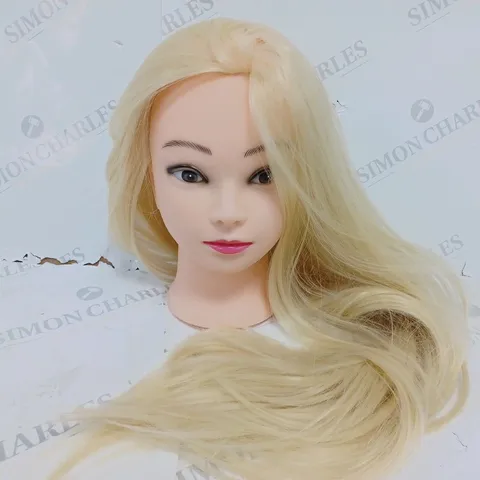 PLASTIC HEAD SYNTHETIC BLONDE HAIR MODEL HEAD 