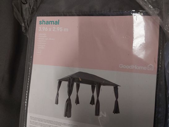 BOXED SHAMAL GAZEBO 3.96 × 2.95m