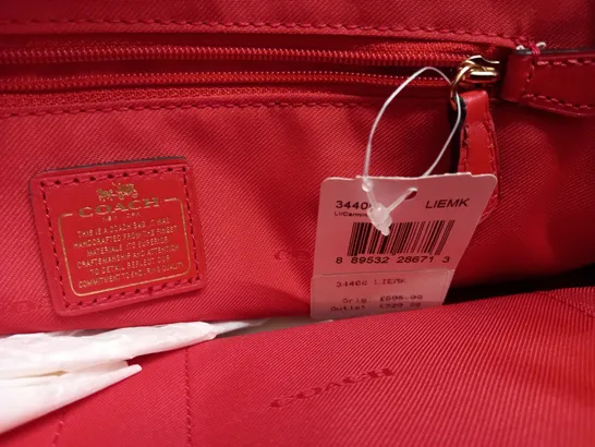 COACH RED LEATHER BAG 