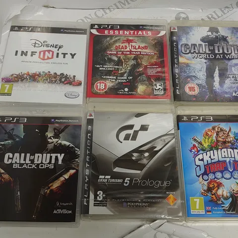 LOT OF 15 ASSORTED PS3 GAMES TO INCLUDE GRAN TURISMON 5, CALL OF DUTY AND DEAD ISLAND