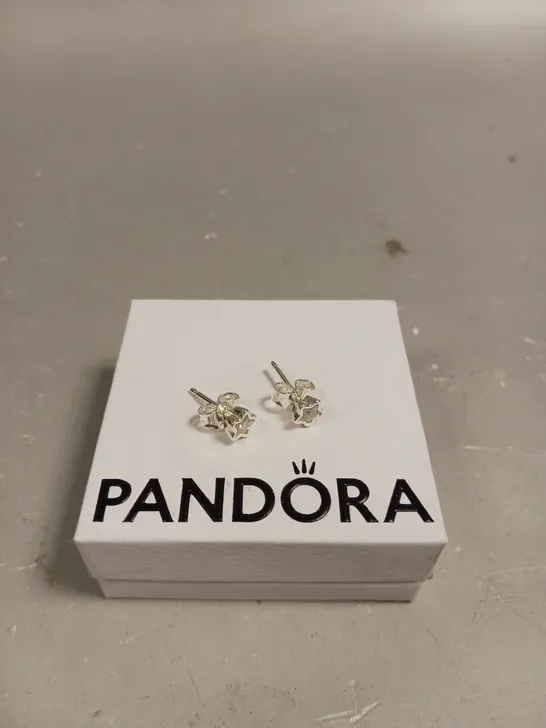 PANDORA SPARKLING STAR STUD EARRINGS