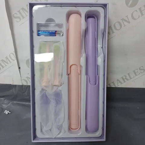 SIMPLY BEAUTY SIMPLY SMILE SONIC TOOTHBRUSH DUO WITH 4 BRUSH HEADS