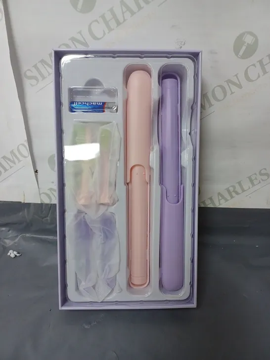 SIMPLY BEAUTY SIMPLY SMILE SONIC TOOTHBRUSH DUO WITH 4 BRUSH HEADS