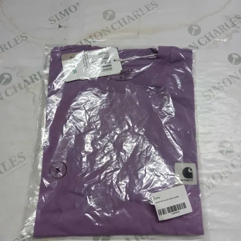 CARHARTT POCKET T-SHIRT IN PURPLE - UK S 