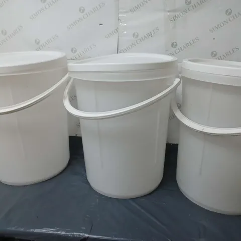 3 SAFE STORE BUCKETS IN WHITE