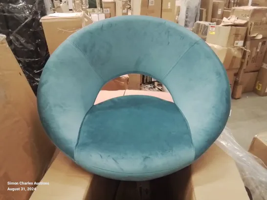 BOXED TURQUOISE OPEN BACK STYLISH SIDE CHAIR