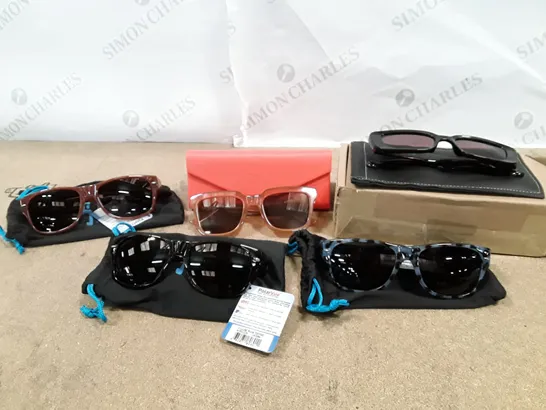 BOX CONTAINING 5 ASSORTED PAIRS OF SUNGLASSES