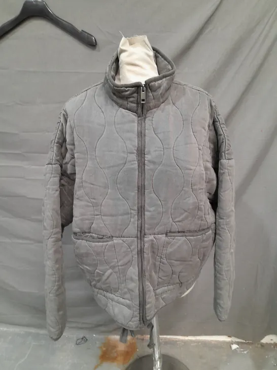 ZARA PADDED JACKET GREY SIZE MEDIUM