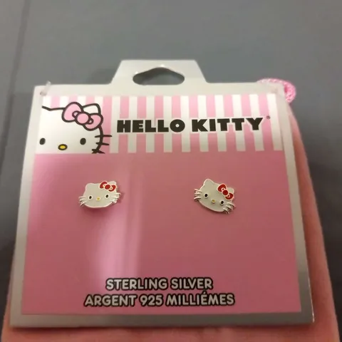 HELLO KITTY STERLING SILVER STUD EARRINGS