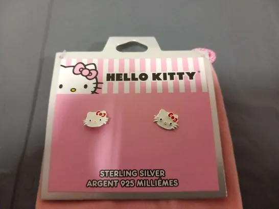 HELLO KITTY STERLING SILVER STUD EARRINGS