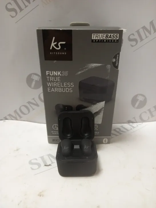 BOX OF 2  KITSOUND FUNK 35 WIRELESS EARBUDS