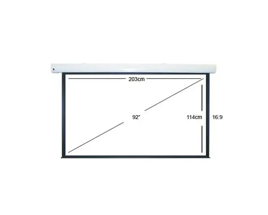 SAPPHIRE SEWS200RWSF-ATR (92" ELECTRIC WITH BUILT IN TRIGGER - IR REMOTE - 16:9)	92 INCH ELECTRIC PROJECTOR SCREEN - COLLECTION ONLY