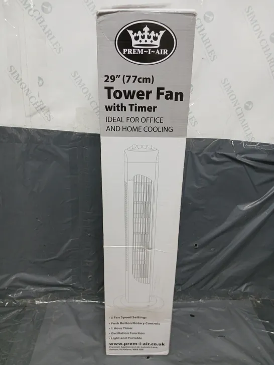 BOXED PREM-I-AIR 29" TOWER FAN WITH TIMER