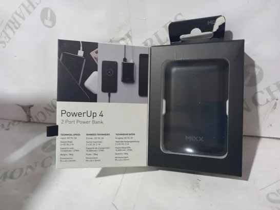 MIXX POWERUP 4 - 10000MAH 2 PORT POWER BANK