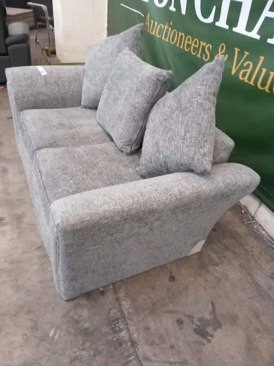 DESIGNER  DURY GREY CHUNKY WEAVE 2 SEATER SOFA