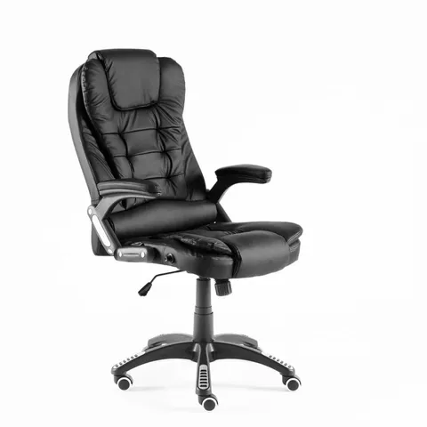 BOXED NEO BLACK FAUX LEATHER SWIVEL OFFICE CHAIR (1 BOX)