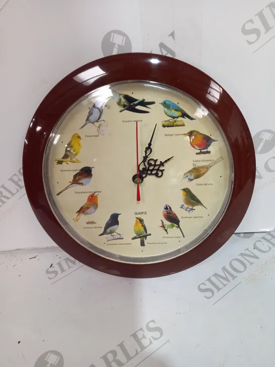 BOX OF APPROX 10 BIRD THEMED QUARTZ CLOCKS