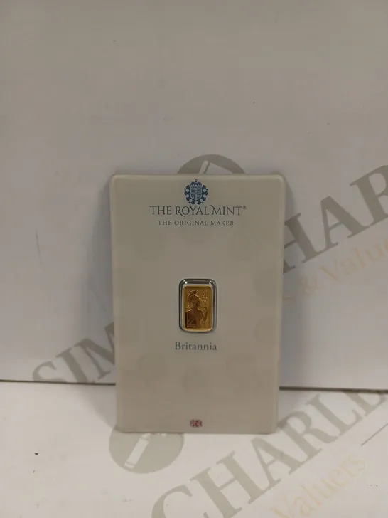 THE ROYAL MINT THE ORIGINAL MAKER BRITANNIA 1G ALLOY 999.9 FINE GOLD 