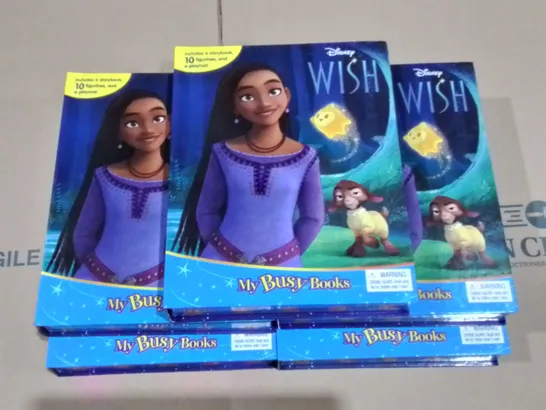 LOT OF 5 BRAND NEW DISNEY WISH MY BUSY BOOKS