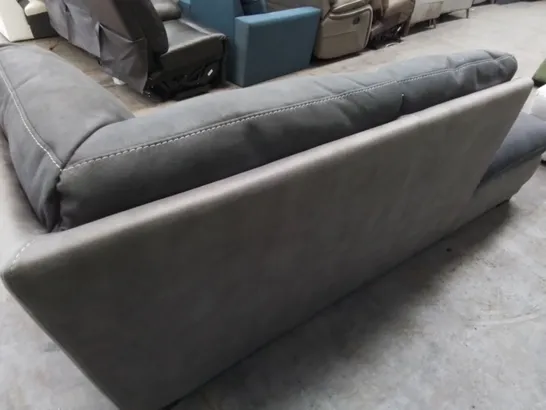 DESIGNER LARGE SOFA SECTION PIECE IN SLATE GREY 