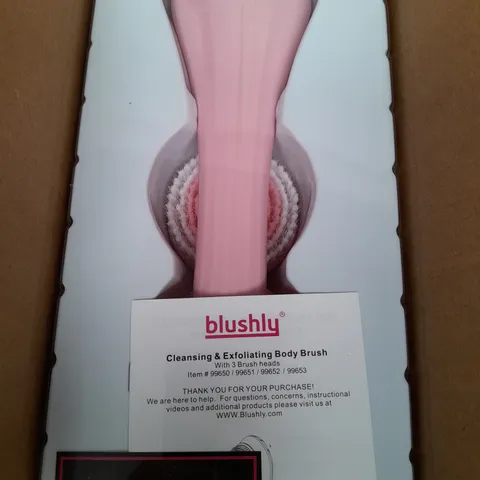 BLUSHLY RECHARGEABLE CLEANSING & EXFOLIATING BODY BRUSH 