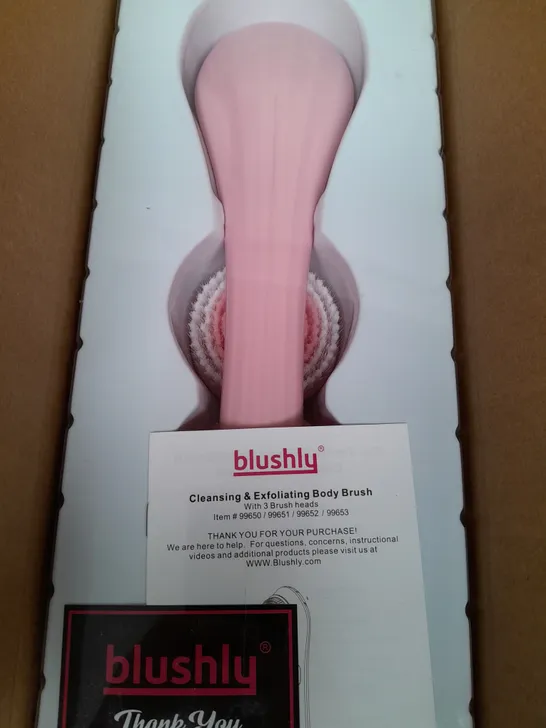 BLUSHLY RECHARGEABLE CLEANSING & EXFOLIATING BODY BRUSH 