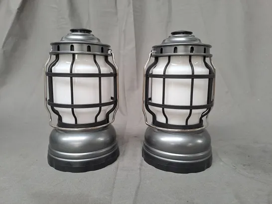 BOXED 2X HANGING BATTERY LANTERNS 