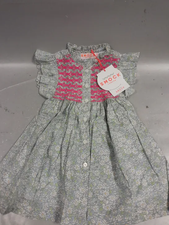 SMOCK LONDON CHILDRENS FLORAL PRINT DRESS - 2-3YRS 