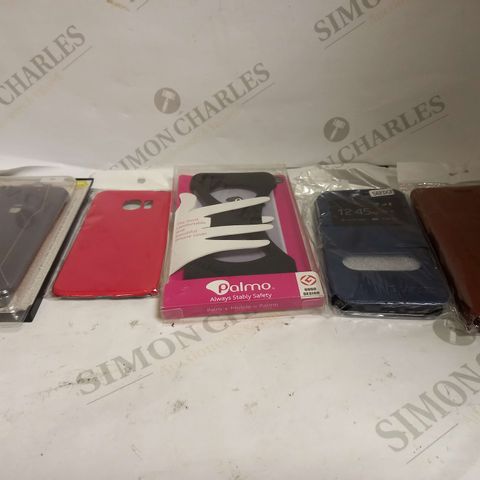 LOT OF APPROXIMATELY 20 ASSORTED PHONE CASES TO INCLUDE 6 PLUS PALMO, S9 LEATHER STYLE, S6 EDGE FLIP CASE ETC