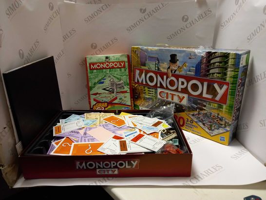 MONOPOLY CITY AND MONOPOLY GRAB AND GO BOARD GAMES