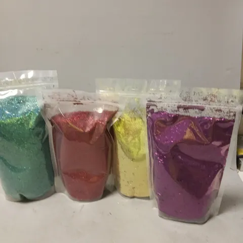 approximately 10 bags of glitter assorted colours