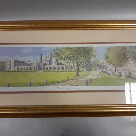 ST JOHN'S COLLEGE CAMBRIDGE LIMITED EDITION FRAMED PRINT 