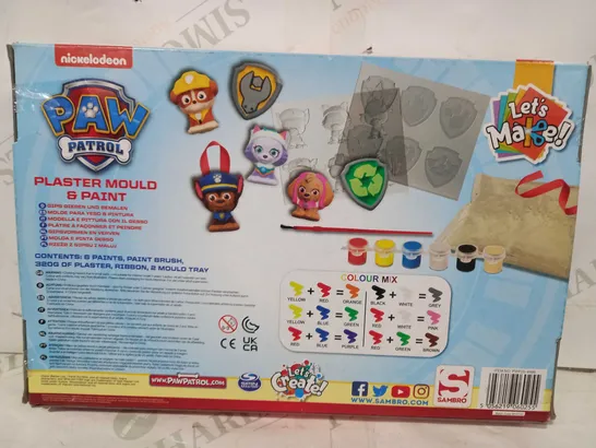 PAW PATROL PLASTER MOULD & PAINT