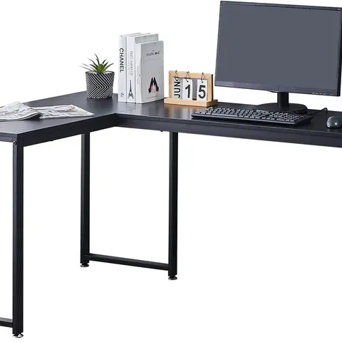 BOXED OFCASA CORNER DESK L SHAPED OFFICE DESK BLACK WOOD (1 BOX)