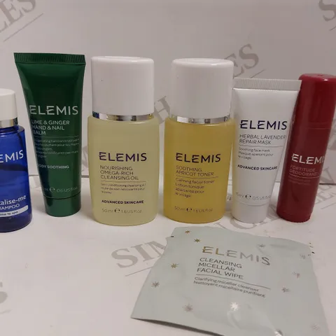 BOX OF APPROX 6 ELEMIS ITEMS TO INCLUDE HAND BALM, REPAIR MASK AND TONER