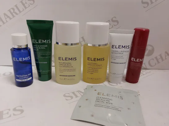 BOX OF APPROX 6 ELEMIS ITEMS TO INCLUDE HAND BALM, REPAIR MASK AND TONER