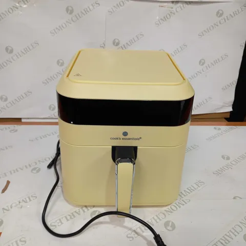 COOKS ESSENTIALS AIR FRYER IN YELLOW ( VISABLE DAMAGE)