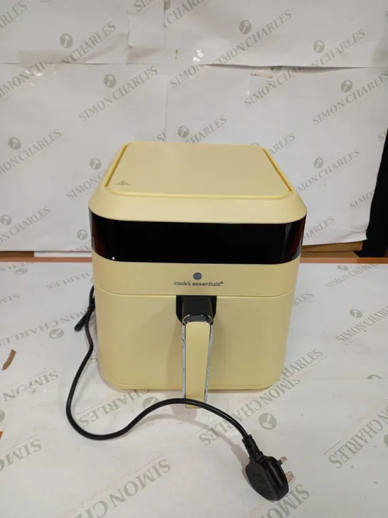 COOKS ESSENTIALS AIR FRYER IN YELLOW ( VISABLE DAMAGE)