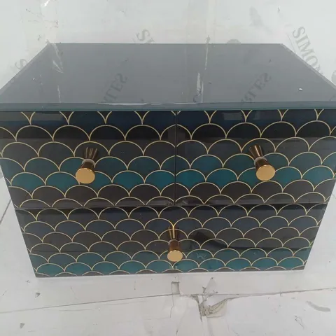 BOXED UNBRANDED JEWELLERY/TRINKET STORAGE BOX IN NAVY