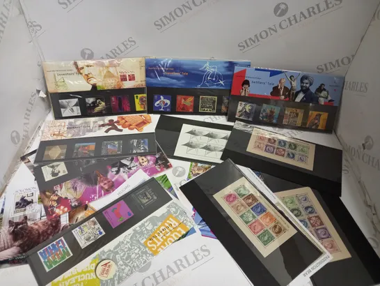 BOX OF APPROX 100 ASSORTED STAMPS FROM VARIOUS COUNTRIES AND DATE RANGES