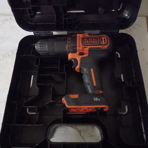 BLACK+DECKER 18 V CORDLESS 2-GEAR COMBI HAMMER DRILL POWER TOOL (BCD70051K)