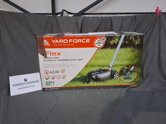 BOXED YARD FORCE IFLEX 12V MOWER & GRASS TRIMMER