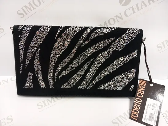 ROBERTO CAVALLI DIAMANTE ZEBRA PRINT BAG