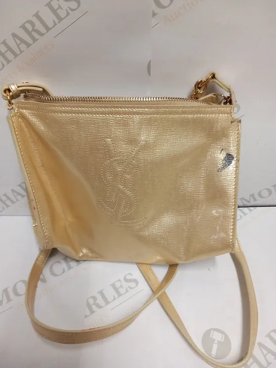 YVES SAINT LAURENT GOLD SHOULDER BAG