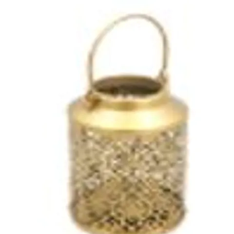 DOORBUSTER - HANDMADE MOROCCAN STYLE LED LANTERN WITH GOLDEN FINISH (3XAAA BATTERY REQUIRED)