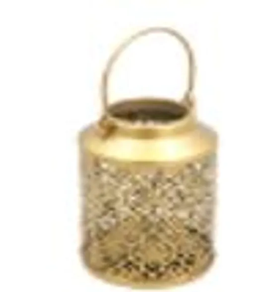 DOORBUSTER - HANDMADE MOROCCAN STYLE LED LANTERN WITH GOLDEN FINISH (3XAAA BATTERY REQUIRED)