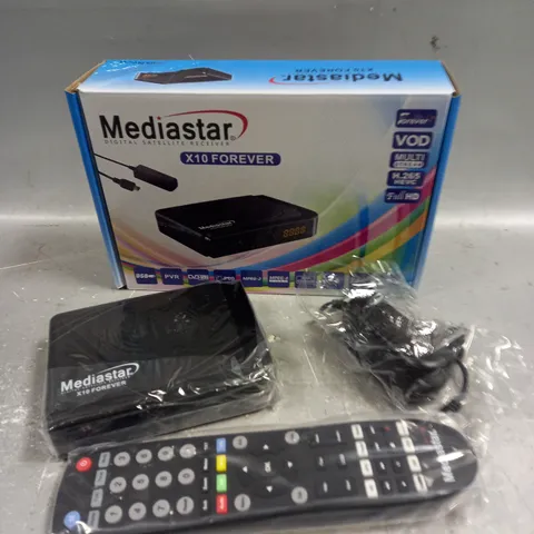 BOXED MEDIASTAR X10 FOREVER DIGITAL SATELLITE RECEIVER 